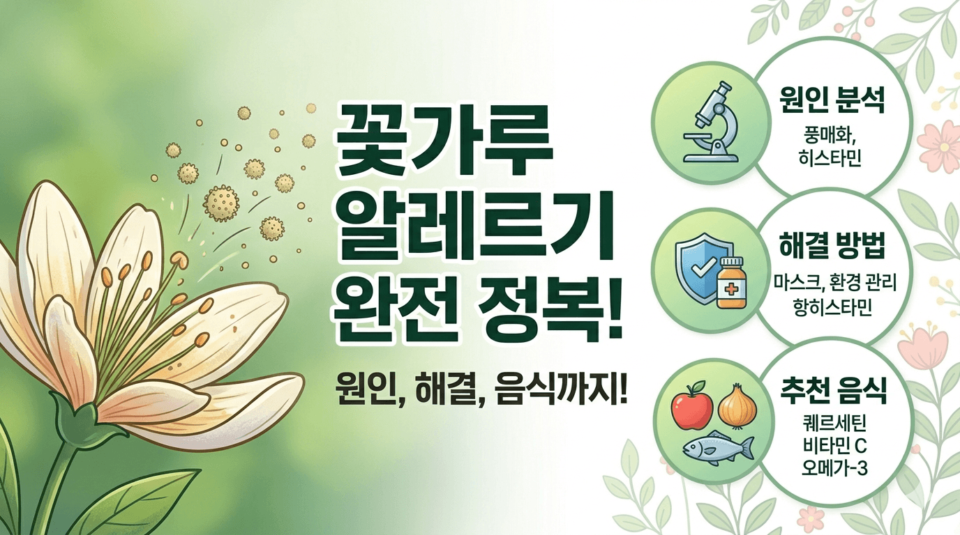 봄철 꽃가루 알레르기 원인부터 완치까지: 효과적인 음식과 치료법